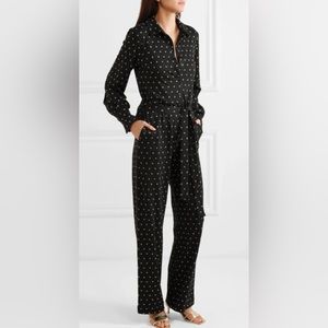 Stine Goya Lana Embroidered Polka-dot Knitted Jumpsuit In Black Size M (8)